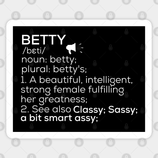 Betty Name Definition Betty Female Name Sticker by TeeLogic